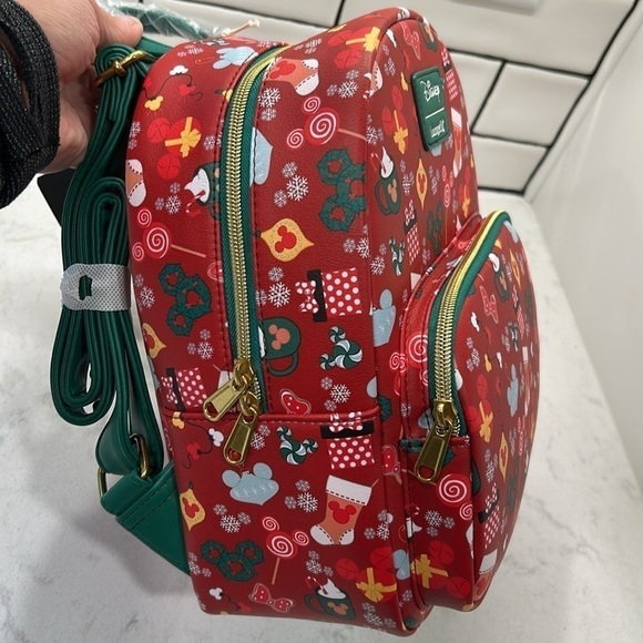Loungefly Disney Mickey Mouse Holiday Sweets & Treats Mini Backpack NWT! main image 12